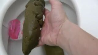 Dropping a big turd while fingering her cunt, ScatKings.com Scat Porn 13 ScatKings.com Scat Porn