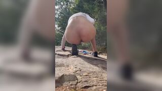 Girl shits outdoors on a hiking trip, ScatKings.com Scat Porn 7 ScatKings.com Scat Porn