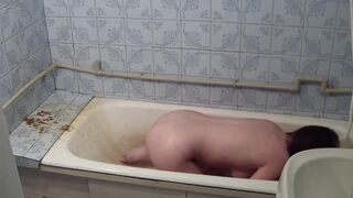 Girl take enema in bathroom, ScatKings.com Scat Porn 15 ScatKings.com Scat Porn