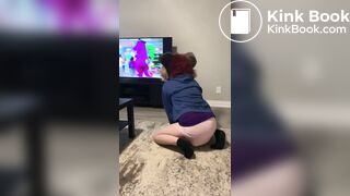furry watches barney and makes pushies in diaper, ScatKings.com Scat Porn 1 ScatKings.com Scat Porn